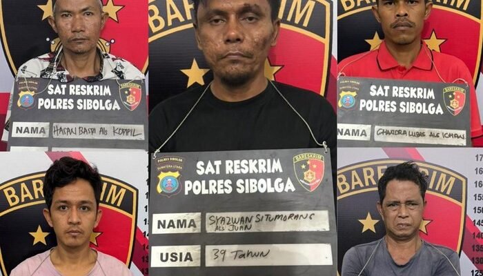 Tampang 5 Penganiaya Pemuda hingga Tewas di Masjid Sibolga: Drama Sadis yang Gegerkan Kota